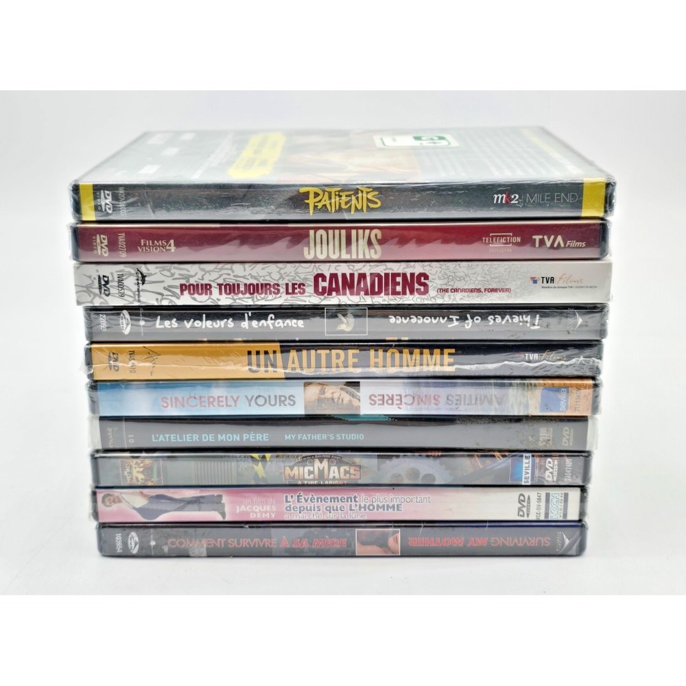 Lot of 10 DVD Movies – French Canadian / Québec Cinema‎ – Random Genres – NEW